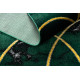 Dywan EMERALD ekskluzywny 1016 glamour, stylowy art deco, marmur butelkowa zieleń / złoty