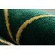 Dywan EMERALD ekskluzywny 1016 glamour, stylowy art deco, marmur butelkowa zieleń / złoty