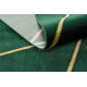 Dywan EMERALD ekskluzywny 1013 glamour, stylowy geometryczny butelkowa zieleń / złoty