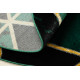 Dywan EMERALD ekskluzywny 1020 koło - glamour, stylowy marmur, trójkąty butelkowa zieleń / złoty