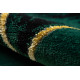 Dywan EMERALD ekskluzywny 1020 koło - glamour, stylowy marmur, trójkąty butelkowa zieleń / złoty
