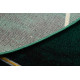 Dywan EMERALD ekskluzywny 1022 koło - glamour, stylowy marmur, geometryczny butelkowa zieleń / złoty