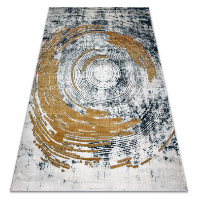 Tapis EMERALD exclusif 1024 glamour, élégant abstraction bleu / or 45 x 70cm