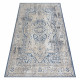 Dywan Strukturalny SOLE D3871 Ornament, ramka - płasko tkany niebieski / beż