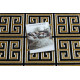 Dywan GLOSS nowoczesny 6776 86 stylowy, ramka, grecki klucz czarny / złoty