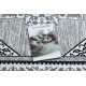 Dywan GLOSS nowoczesny 8490 52 Ornament, stylowy, ramka kość słoniowa / szary