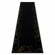 Dywan, Chodnik GLOSS nowoczesny 408C 86 Ramka stylowy, glamour, art deco czarny / złoty