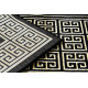 Dywan, Chodnik GLOSS nowoczesny 6776 86 stylowy, ramka, grecki czarny / złoty