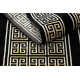 Dywan, Chodnik GLOSS nowoczesny 6776 86 stylowy, ramka, grecki czarny / złoty