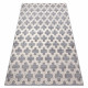 Dywan CORE W6764 Koniczyna marokańska Trellis - Strukturalny, dwa poziomy runa, szary / krem