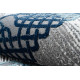 Dywan CORE W9797 Ramka, Rozeta - Strukturalny, dwa poziomy runa, niebieski / szary