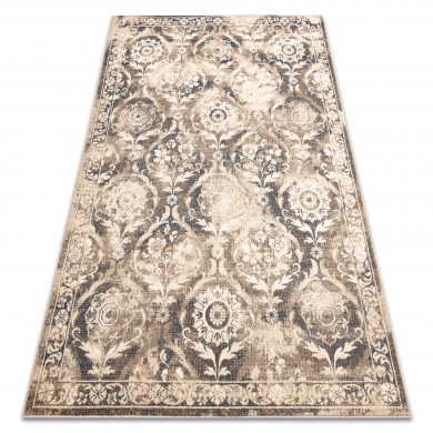 Tapis NAIN Ornement vintage 7601/50977 beige / bleu foncé