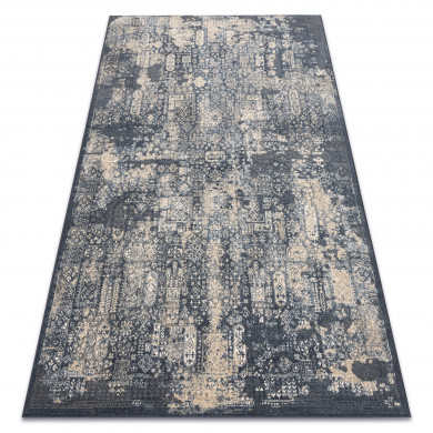 Tapis NAIN Rosette vintage 7591/50911 bleu foncé / beige