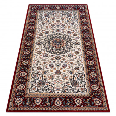 Tapis NAIN Ornement, cadre 6635/51036 beige / bordeaux