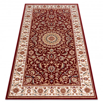Tapis NAIN Rosette, cadre 7176/51066 bordeaux
