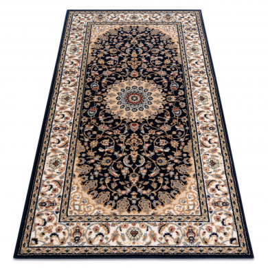 Tapis NAIN Rosette, cadre 7177/51011 beige / noir