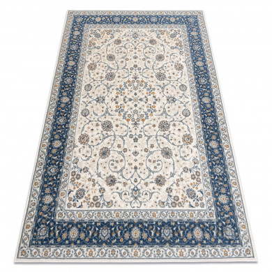 Tapis NAIN Cadre ornement 7179/51913 beige / bleu foncé