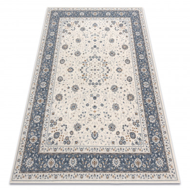 Tapis NAIN Cadre ornement 7179/51943 beige / bleu foncé