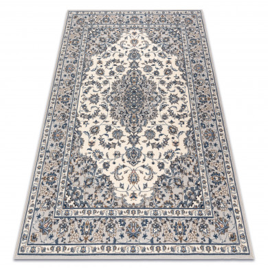 Tapis NAIN Cadre ornement 7335/51935 beige / bleu foncé