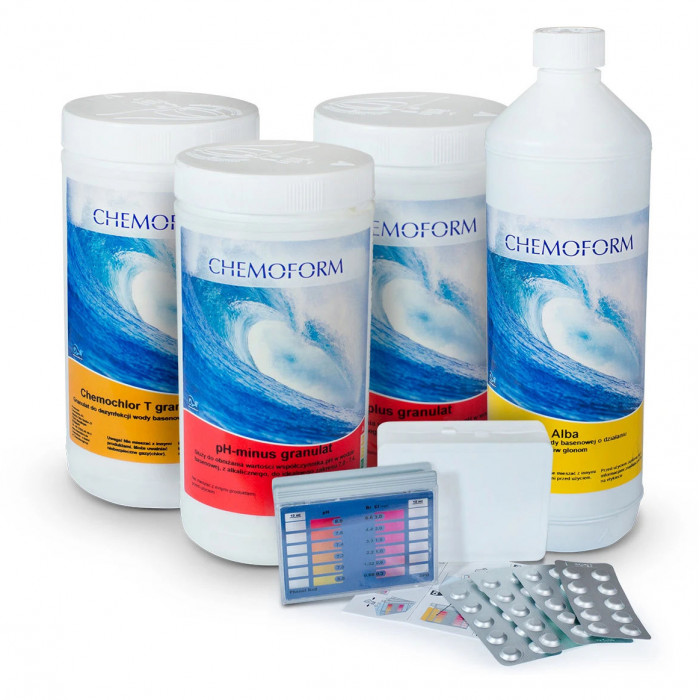 Kit de démarrage - chimie de la piscine.