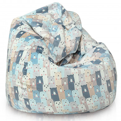 Des ours heureux pouf poire