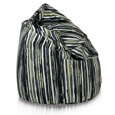 Rayures peintes Peinture sur toile pouf poire
