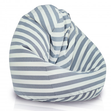 Riviera Outdoor Rayures bleu marine pouf poire