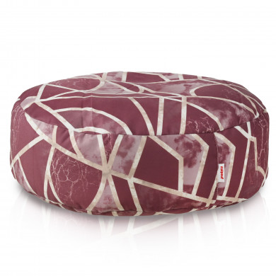 Mosaïque de marbre rose et bordeaux Repose-pieds