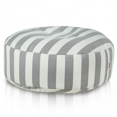 Blanc Gris Rayures Extérieur Repose-pieds