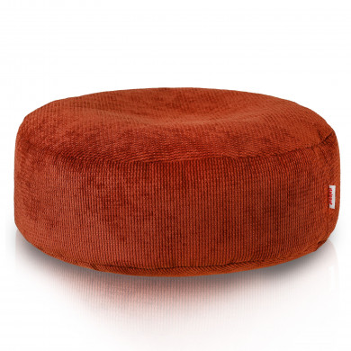 Chenille couleur rouille Pouf Repose-pieds