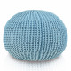 KnitPouf Cotton Lime - Pouf rond tricoté