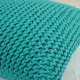 PillowKnit Handmade Navy – coussin rectangulaire tricoté en cordon de coton