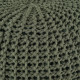 Pouf HandKnit Grande – Pouf vert forêt tricoté à la main en cordon de coton