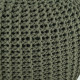 Pouf HandKnit Grande – Pouf vert forêt tricoté à la main en cordon de coton