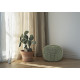 Pouf HandKnit Grande – Pouf vert forêt tricoté à la main en cordon de coton