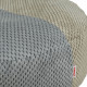 Pouf Velvet Dot Graphite – rond, patchwork, velours gris texturé