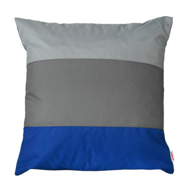Coussin Storm Line – patchwork moderne dans des tons froids