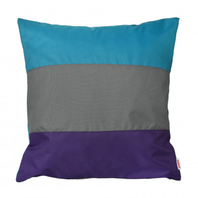 Coussin CoolVibe – patchwork dans les tons océan et violet