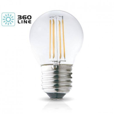 FILAMENT LED E27 4W Dekorlampe, warm 3000K, G45 Kugel