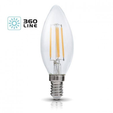 Dekorative Glühbirne FILAMENT LED E14 4W warm 3000K Kerze