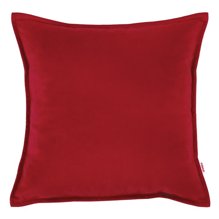 Rouge Coussin Carré pour salon velours