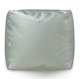 Argent Pouf Cube simili-cuir