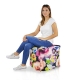 Fleurs Pouf Cube 