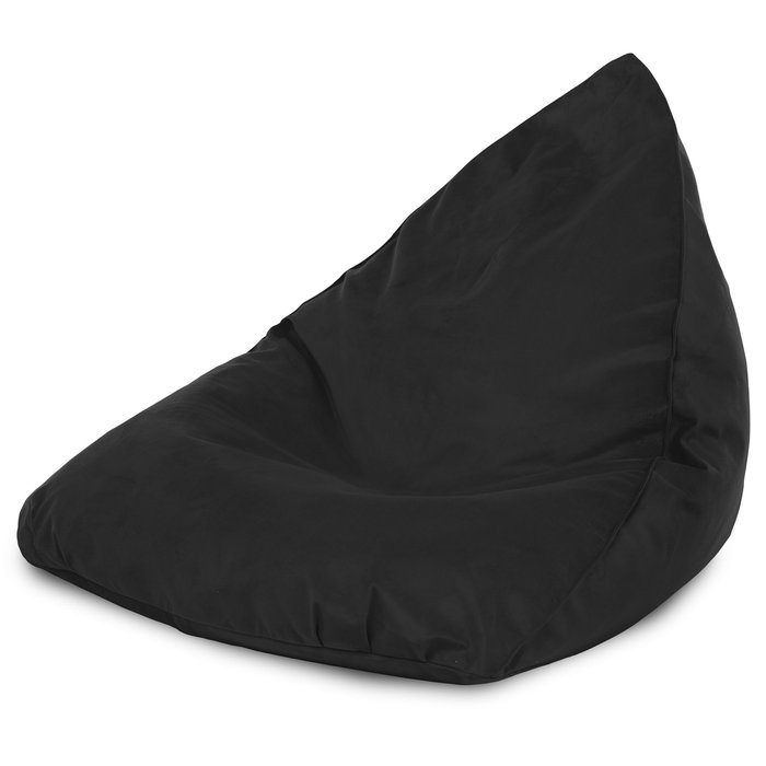 Noir Pouf Poire Bermuda de salon velours