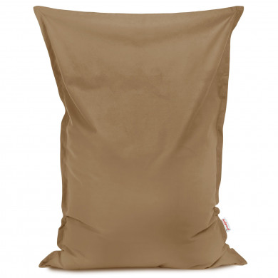 Beige Pouf Poire Coussin velours