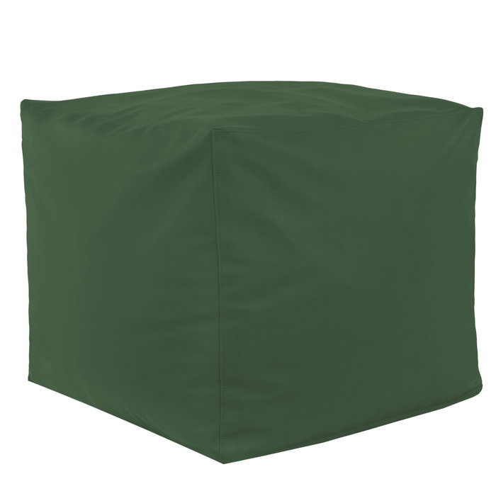 Vert foncé Pouf Cube simili-cuir