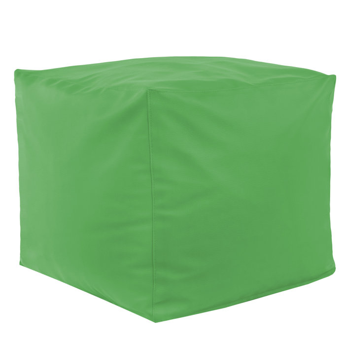 Vert Pouf Cube simili-cuir