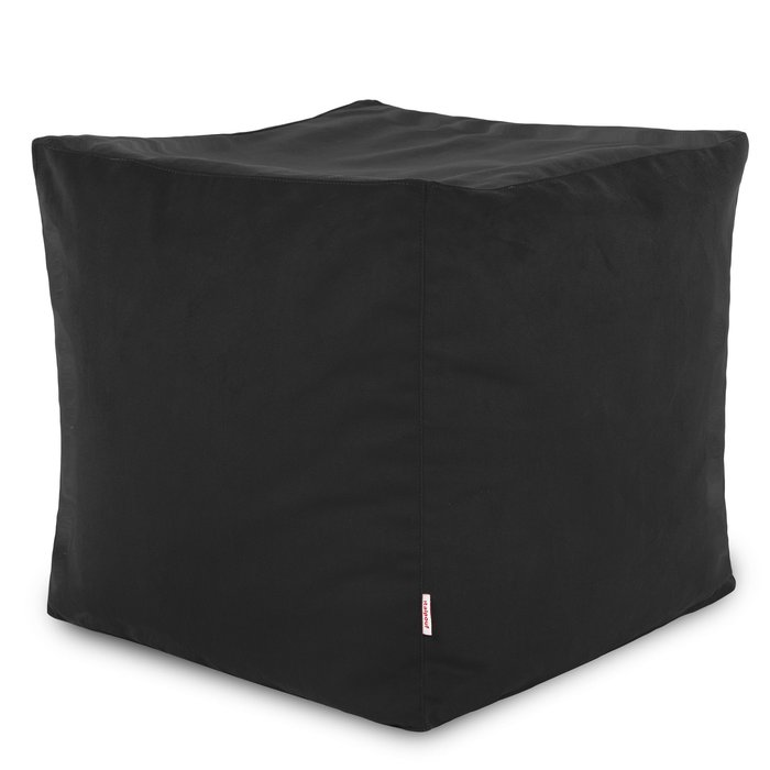 Noir Pouf Cube Intérieure velours