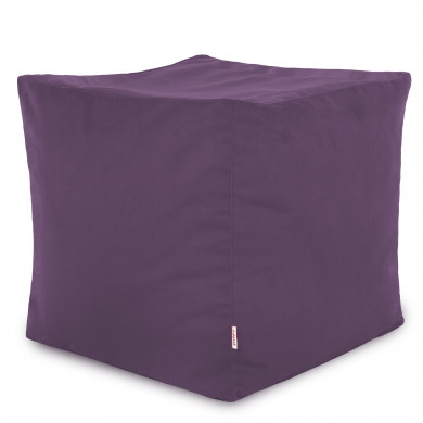 Violett Sitzhocker Plüsch Cubo