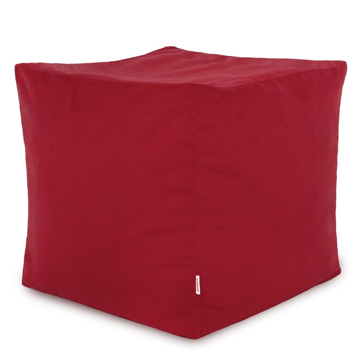 Rouge Pouf Cube Intérieure velours